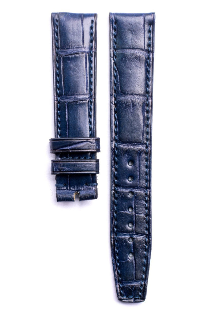 Loja de Relógios Monocromáticos | Pulseira de Relógio Jacaré - Azul