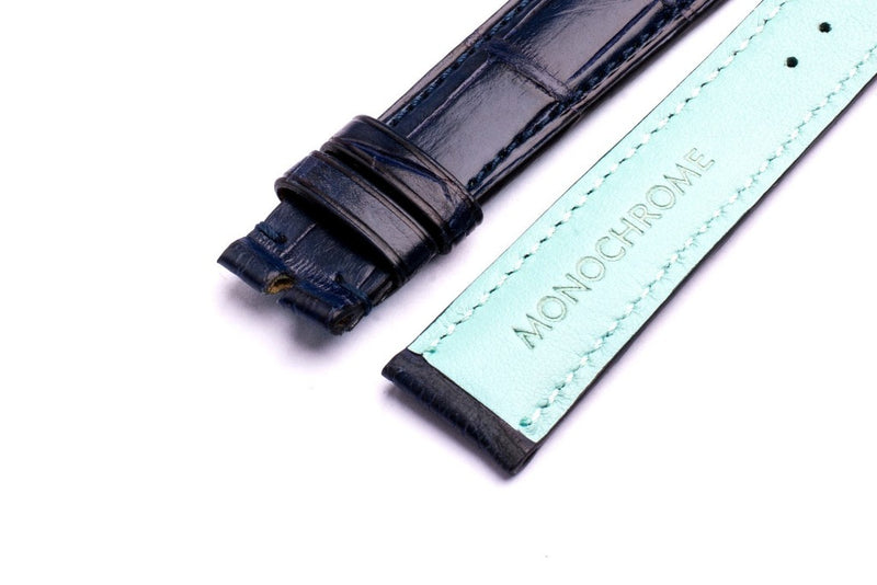 Loja de Relógios Monocromáticos | Pulseira de Relógio Jacaré - Azul