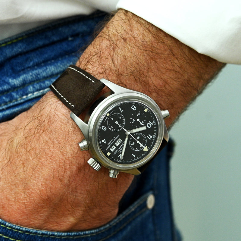 Loja de Relógios Monocromáticos | Nubuck Watch Strap - Brown