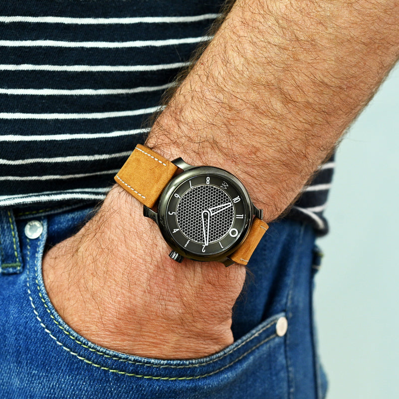 Loja de Relógios Monocromáticos | Nubuck Watch Strap - Querido